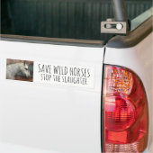 Red wilde paarden en stop de slachtpaarden Bumpers Bumpersticker (Op Truck)