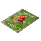 Red Wildflower Bible Verse Prayer Journal Notitieboek (Linkerzijde)