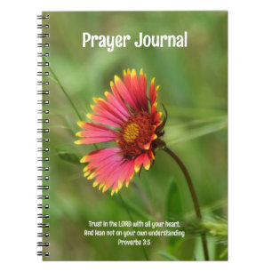 Red Wildflower Bible Verse Prayer Journal Notitieboek