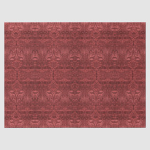 Red  William Morris Peacock Dragon Pattern Tissuepapier