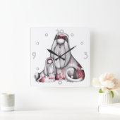Red Willow Shih Tzus Wall klok (Huis)