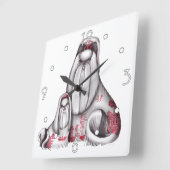 Red Willow Shih Tzus Wall klok (Hoek)