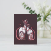 Red Willow Siamese katten Briefkaart (Staand voorkant)