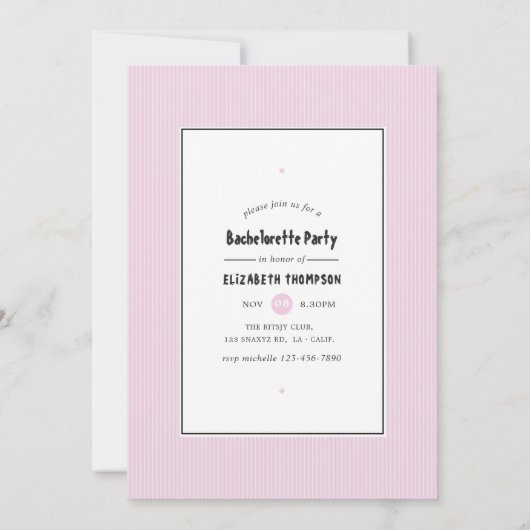 Red Wine Bachelorette Kaart (Achterkant)