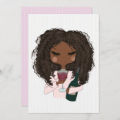 Red Wine Bachelorette Kaart (Voorkant / Achterkant)