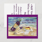 Red Wine Beach Party - Aanvragen of uitnodigingen  (Voorkant / Achterkant)