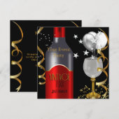  Red Wine Black Gold Silver Kaart (Voorkant / Achterkant)