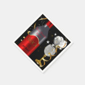  Red Wine Black Gold Silver Servet (Hoek)