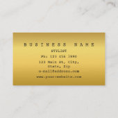 Red Wine Black Ombre Vip Golden Folie Visitekaartje (Achterkant)