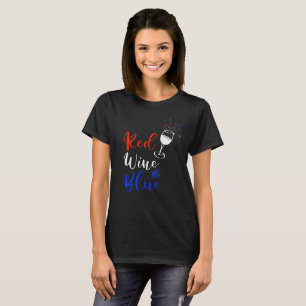 Red Wine Blue 4 juli T-shirt