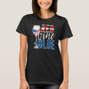 Red Wine Blue American Wine Patriotic, 4 juli T-shirt