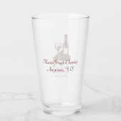 Red Wine Bottle Grapes Glass Tasting Charity Event Glas (Achterkant)