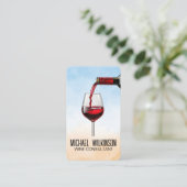 Red Wine Bottle | Restaurant Visitekaartje (Staand voorkant)