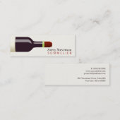 Red Wine Bottle Sommelier Mini Visitekaartje (Voorkant / Achterkant)