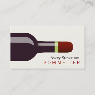 Red Wine Bottle Sommelier Visitekaartje