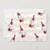 Red Wine & Floral Dank u Kaart (Achterkant)