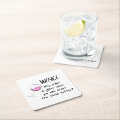 Red Wine Funny Word Gezegde Party Drink Kartonnen Onderzetters (Insitu)