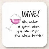 Red Wine Funny Word Gezegde Party Drink Onderzetter (Voorkant)