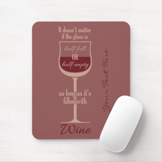 Red Wine Glass, aangepast mousepad Muismat (Met muis)