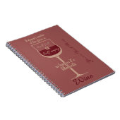 Red Wine Glass, aangepast notebook Notitieboek (Rechterzijde)