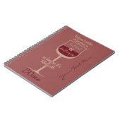 Red Wine Glass, aangepast notebook Notitieboek (Linkerzijde)