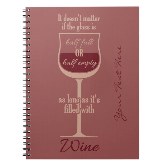 Red Wine Glass, aangepast notebook Notitieboek (Voorkant)
