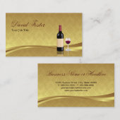Red Wine Glass - Agent van de Detailhandelaar van  Visitekaartje (Voorkant / Achterkant)