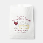 Red Wine Glass Brie Cheese Tasting Charity Event Bedankzakje (Voorkant)