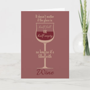 Red Wine Glass custom greeting card Kaart