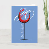 Red Wine Glass Funny Quote 80th Birthday Card Kaart (Voorkant)