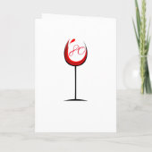 Red Wine Glass Funny Quote 80th Birthday Card Kaart (Achterkant)