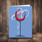 Red Wine Glass Funny Quote 80th Birthday Card Kaart