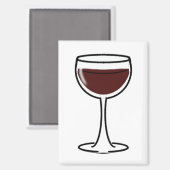 Red Wine Glass Magneet (Voorkant / Achterkant)