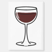Red Wine Glass Magneet (Voorkant)
