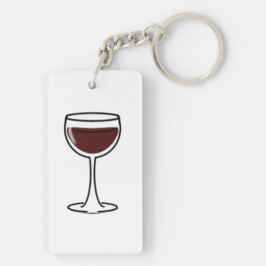 Red Wine Glass Sleutelhanger (achterkant)