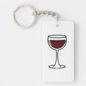 Red Wine Glass Sleutelhanger (Voorkant)