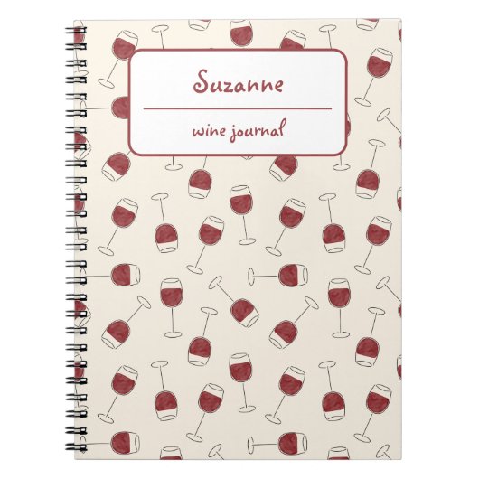 Red Wine Glass Tasting Journal Notitieboek (Voorkant)