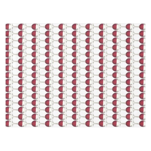 Red Wine Glass Winery Merlot Wine Pattern Print Tafelkleed (Voorkant (Horizontaal))