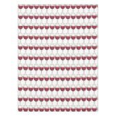 Red Wine Glass Winery Merlot Wine Pattern Print Tafelkleed (Voorkant)