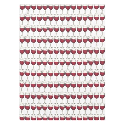 Red Wine Glass Winery Merlot Wine Pattern Print Tafelkleed (Voorkant)