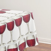 Red Wine Glass Winery Merlot Wine Pattern Print Tafelkleed (Voorbeeld)