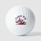 Red Wine Golf Balls Golfballen (Voorkant)