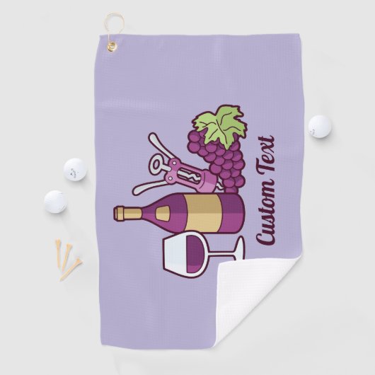 Red Wine Golf Towel Golfhanddoek (Insitu)