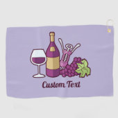 Red Wine Golf Towel Golfhanddoek (Horizontaal)
