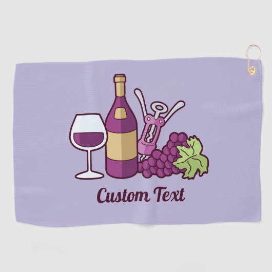 Red Wine Golf Towel Golfhanddoek (Horizontaal)