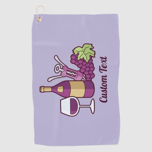 Red Wine Golf Towel Golfhanddoek (Voorkant)