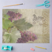 Red Wine Grapes Script Vineyard Winery Decoupage Tissuepapier (Craft)