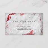 Red Wine Gray Marble Stone Grey Manager Abstract Visitekaartje (Achterkant)