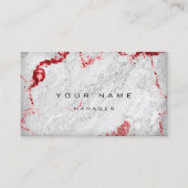 Red Wine Gray Marble Stone Grey Manager Abstract Visitekaartje (Voorkant)