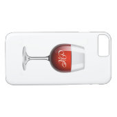 Red Wine iPhone X/8/7/11 Barely Daar Hoesje (Achterkant (Horizontaal))